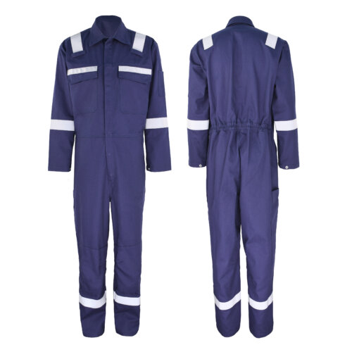 F1215DB FR Cotton Coverall – Flame Resistant, Anti-Static, Arc Flash Protection